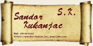 Šandor Kukanjac vizit kartica